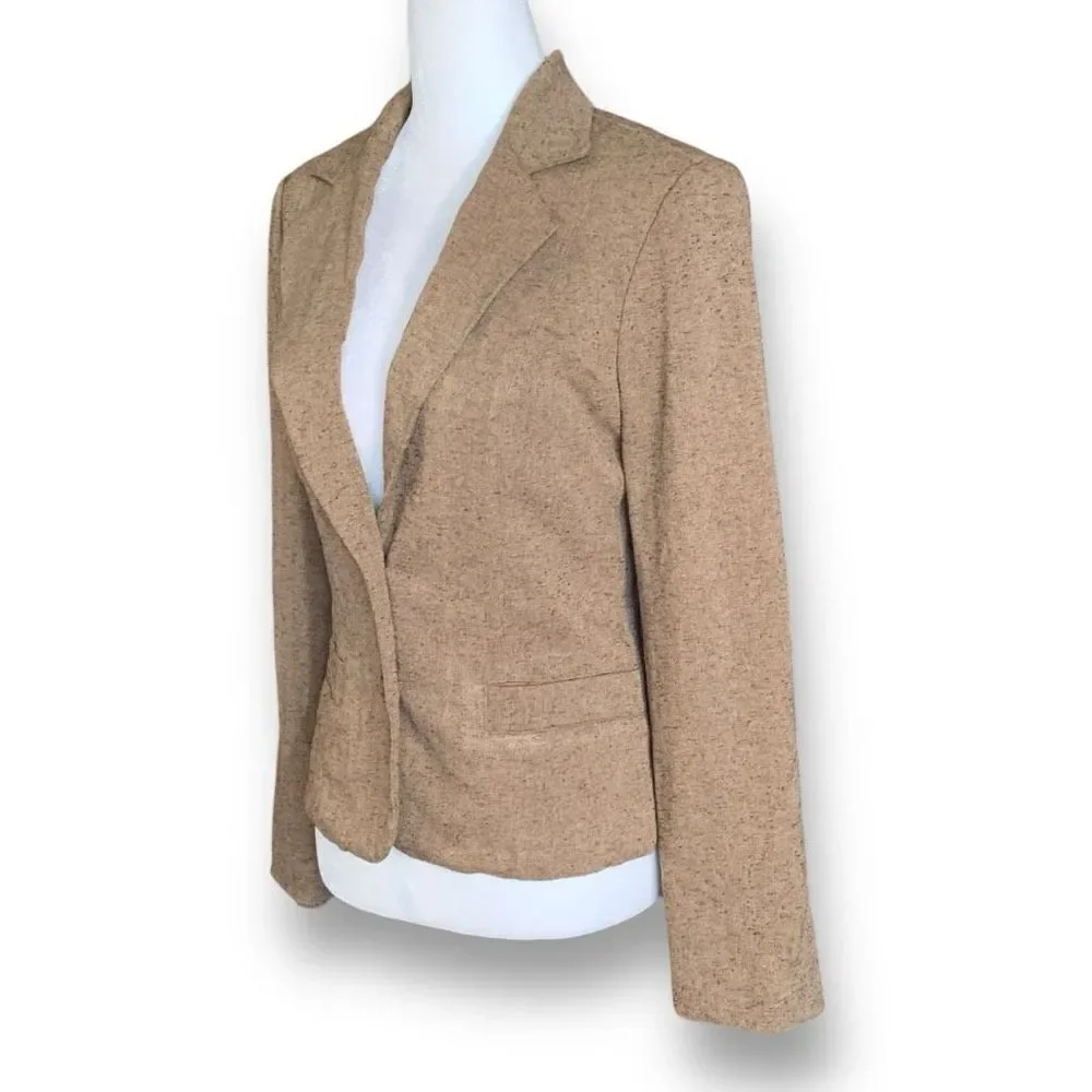Vintage‎ 90s Rampage Blazer Jacket Tan Brown Tweed Structured Classic Schoolboy